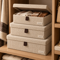 RAVQINOW Nesting Fabric Storage Boxes