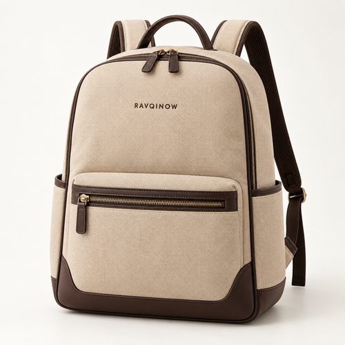 RAVQINOW Canvas Commuter Backpack